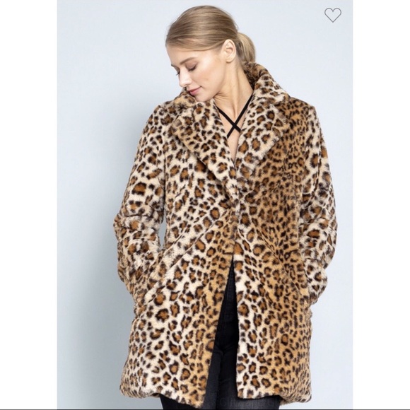 Anastasia Faux Fur Coat - Leopard - Picture 3 of 8